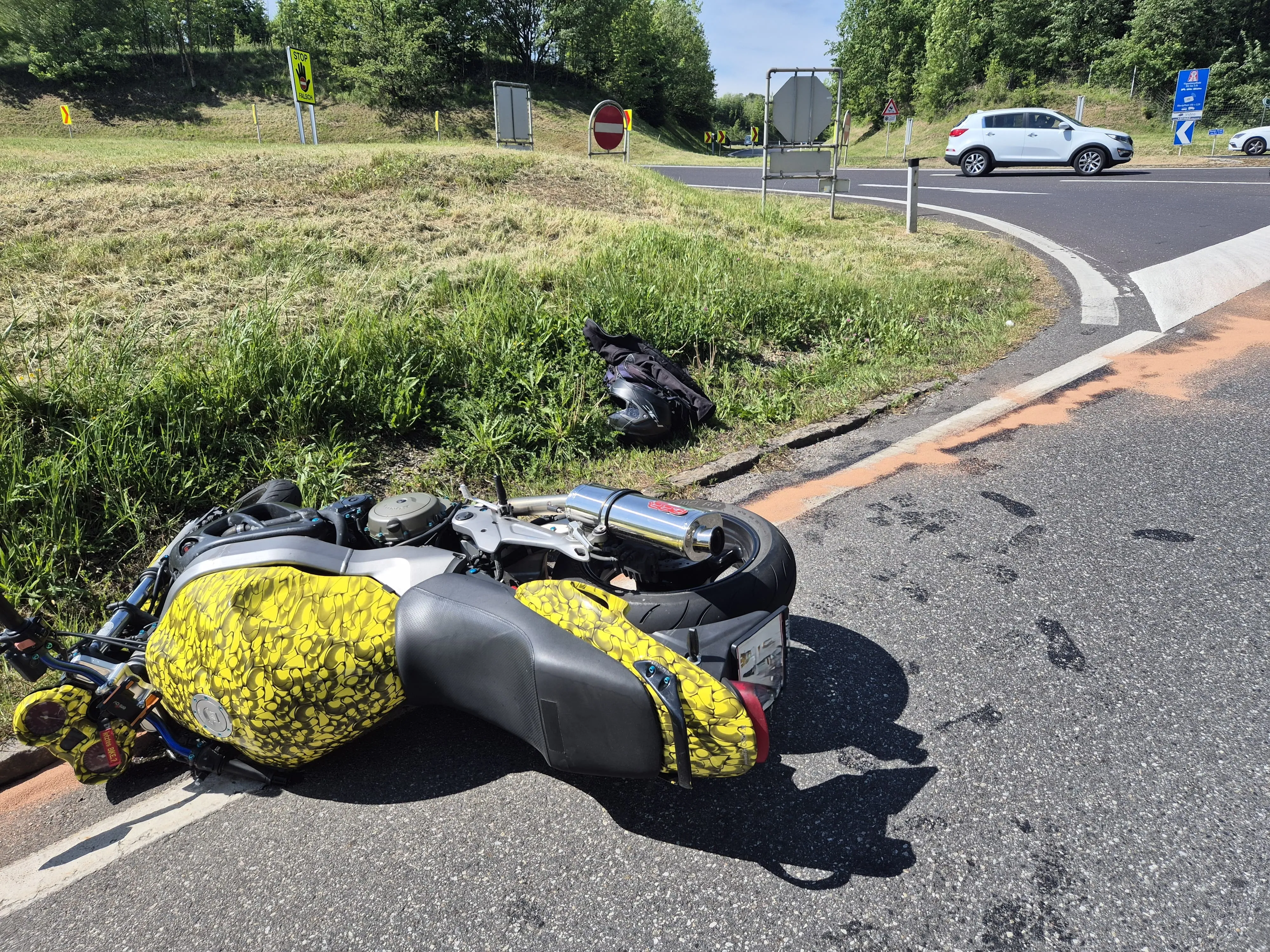 S1 - Ölspur nach Verkehrsunfall